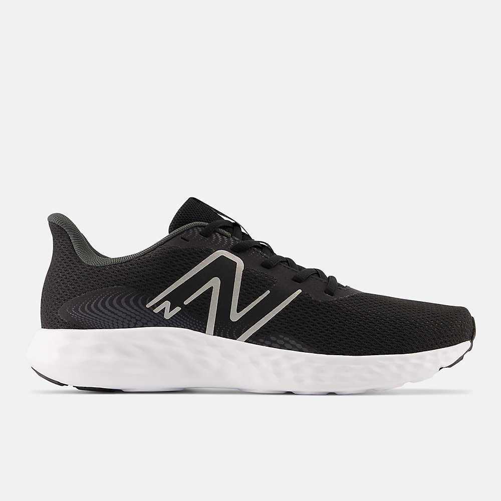 New Balance 411v3 Shoes Black with Dark Silver Metallic